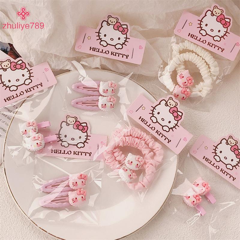 SANRIO <zhuliye789> 2ชิ้น Kawaiiการ์ตูนSanrio Hello Kittyกิ๊บHeadrope BBกิ๊บBangsคลิปสําหรับสาวผมอุป