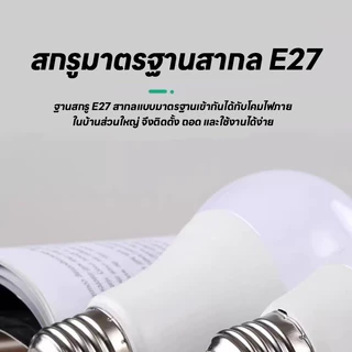 รุ่นใหม่2026 แพ็ค 10ชิ้น หลอดไฟ LED Bulb light ใช้ไฟฟ้า220V หลอดประหยัดไฟ หลอดไฟประหยัดพลังงาน ขั้วเกลียว E27