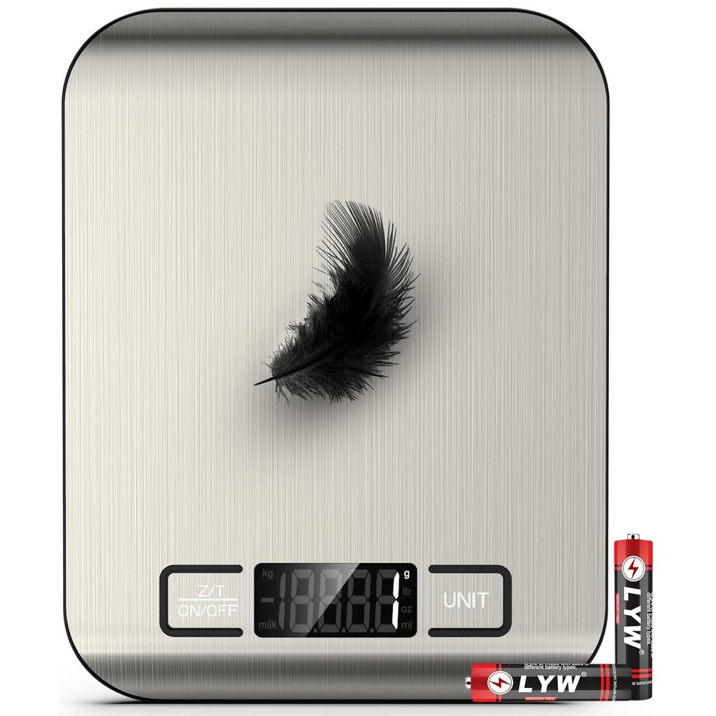 Mik-Nana Food Scale, 22lb Digital Kitchen Scale น้ําหนักกรัมและออนซ์สําหรับไปรษณีย์แพ็คเกจกาแฟทําอาห