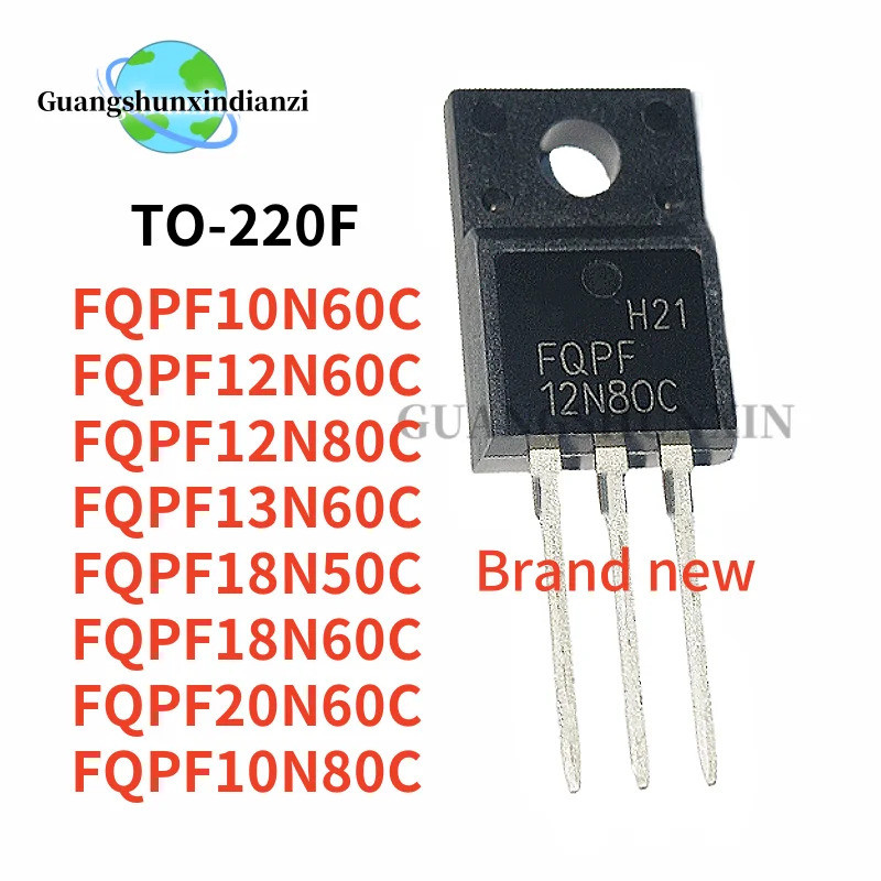 10PCS ใหม่ FQPF10N60C FQPF12N60C FQPF12N80C FQPF13N60C FQPF18N50C FQPF18N60C FQPF20N60C FQPF10N80C F
