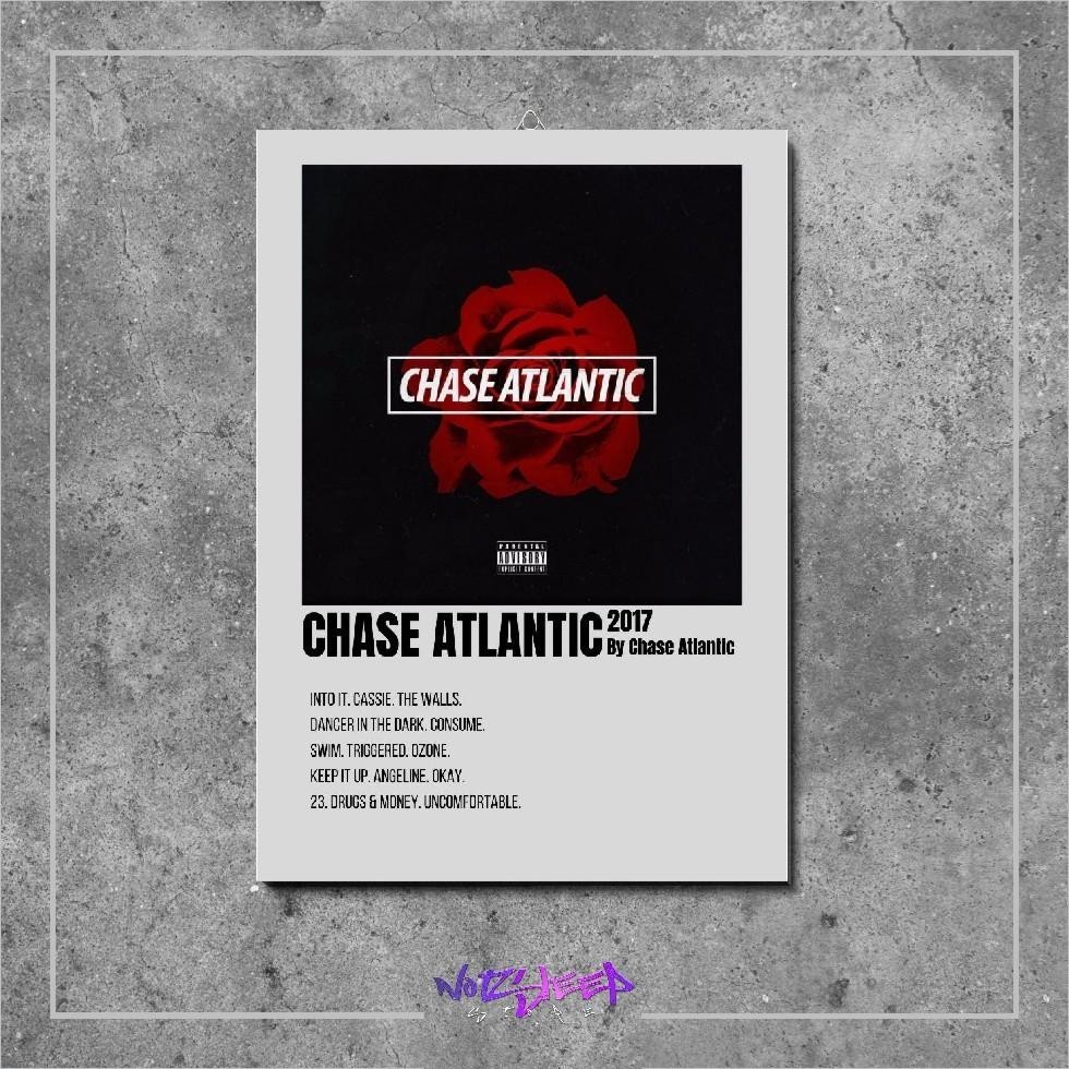 โปสเตอร์ไม้ปกเพลงอัลบั้ม Chase Atlantic Chase Atlantic notsleep walldecor ตกแต่ง