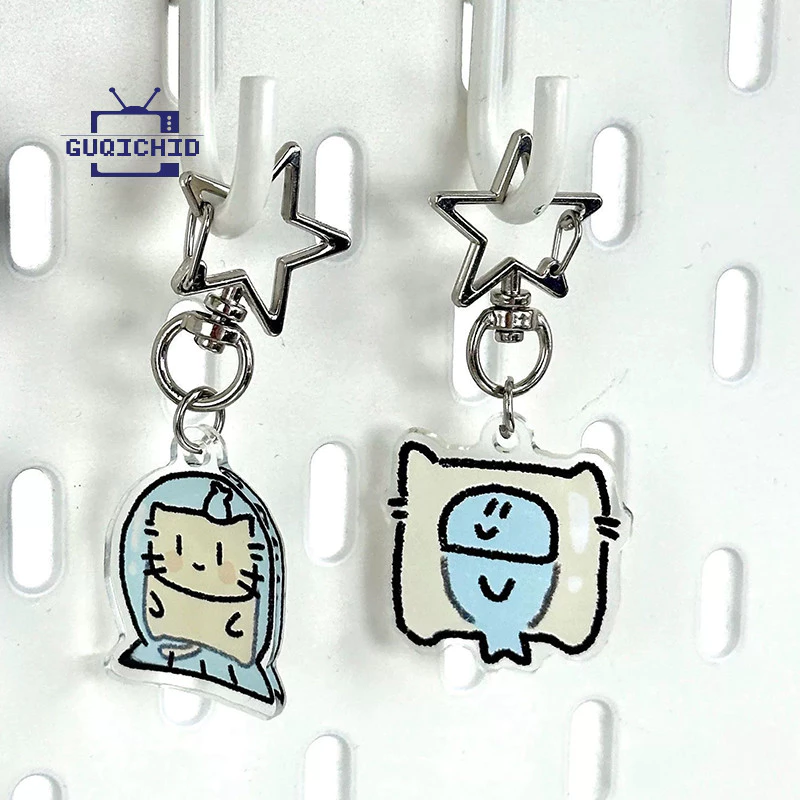 พวงกุญแจ โซ่พวงกุญแจ น่ารักKey Chain keyringสาย ลูกแมว ลูกสุนัข อะคริลิค จี้โทรศัพท์ การ์ตูน คู่ โซ่โทรศัพท์