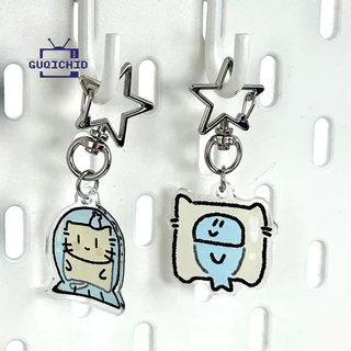 พวงกุญแจ โซ่พวงกุญแจ น่ารักKey Chain keyringสาย ลูกแมว ลูกสุนัข อะคริลิค จี้โทรศัพท์ การ์ตูน คู่ โซ่โทรศัพท์