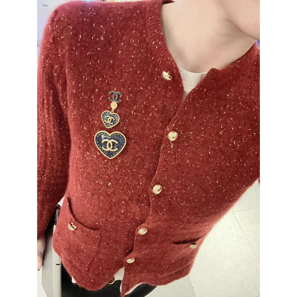 สินค้ามาใหม่ 牛仔爱heart耳环春夏新款 1P7E 86f