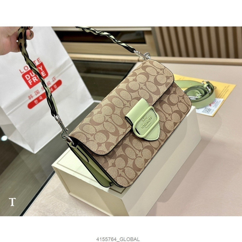 ใหม่ สินค้า .❤ ของแท้ 100% การถ่ายภาพ C0A0H ไหล่ Messenger ของแท้หนังแฟชั่น Classy หญิง Mini กระเป๋า