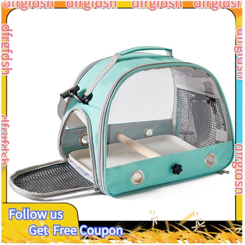 D&FPortable Bird Cage Parrot Travel Bag Oxford Cloth Bird Bag Portable Oxford Cloth Bird Bag Green