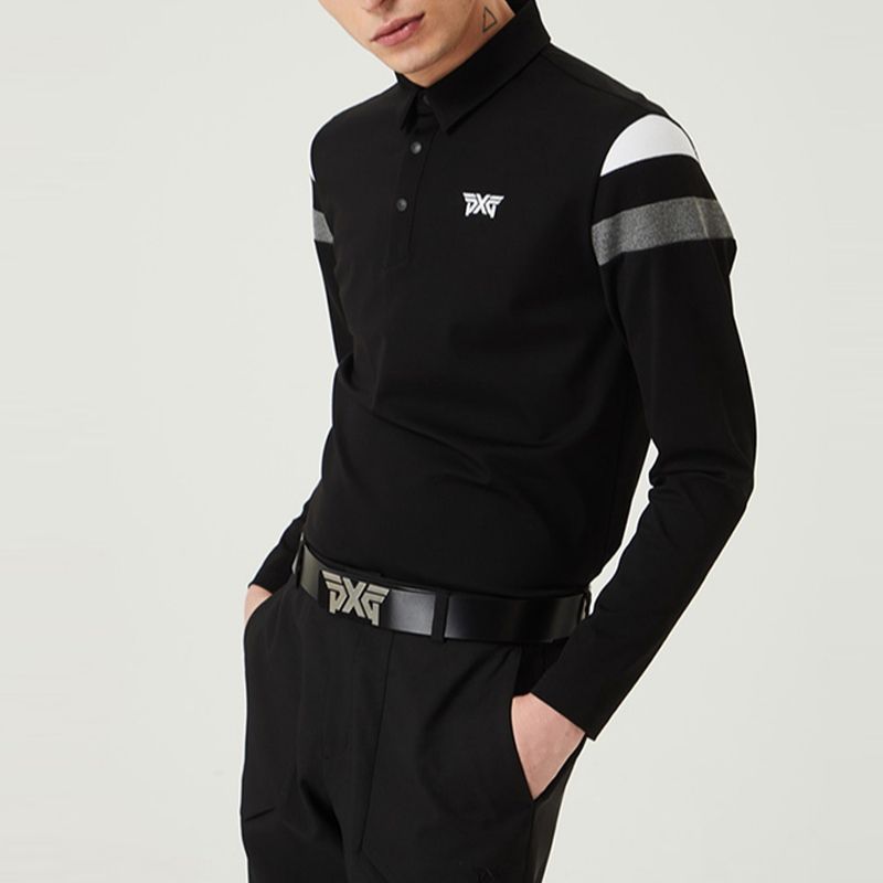 PXG เสื้อโปโลแขนยาวสำหรับกอล์ฟ ออกแบบให้ระบายอากาศได้ดี