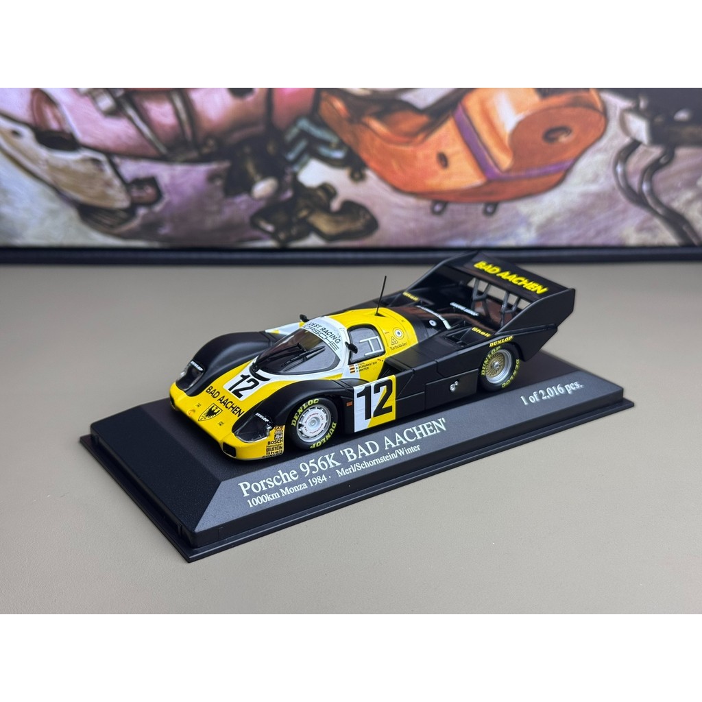 [สต็อกพร้อม] มินิตัด 1/43 ปอร์เช่ 956เค แย่ AACHEN รถเก่าเริ่มต้นมีผื่นบรรจุส่วนลด สภาพรถขายยืนยันเอ