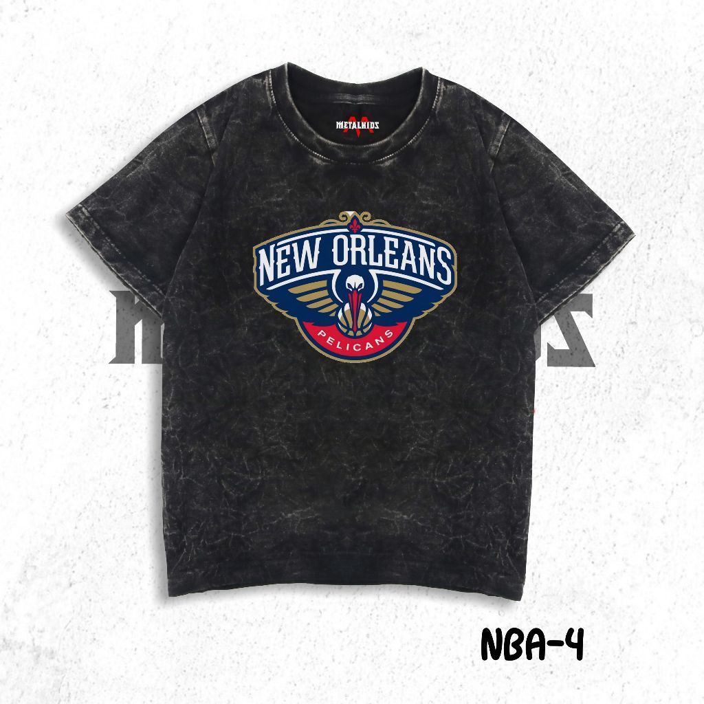 NBA Logo Kids T-Shirt Washed Unisex NBA T-Shirt 1-20