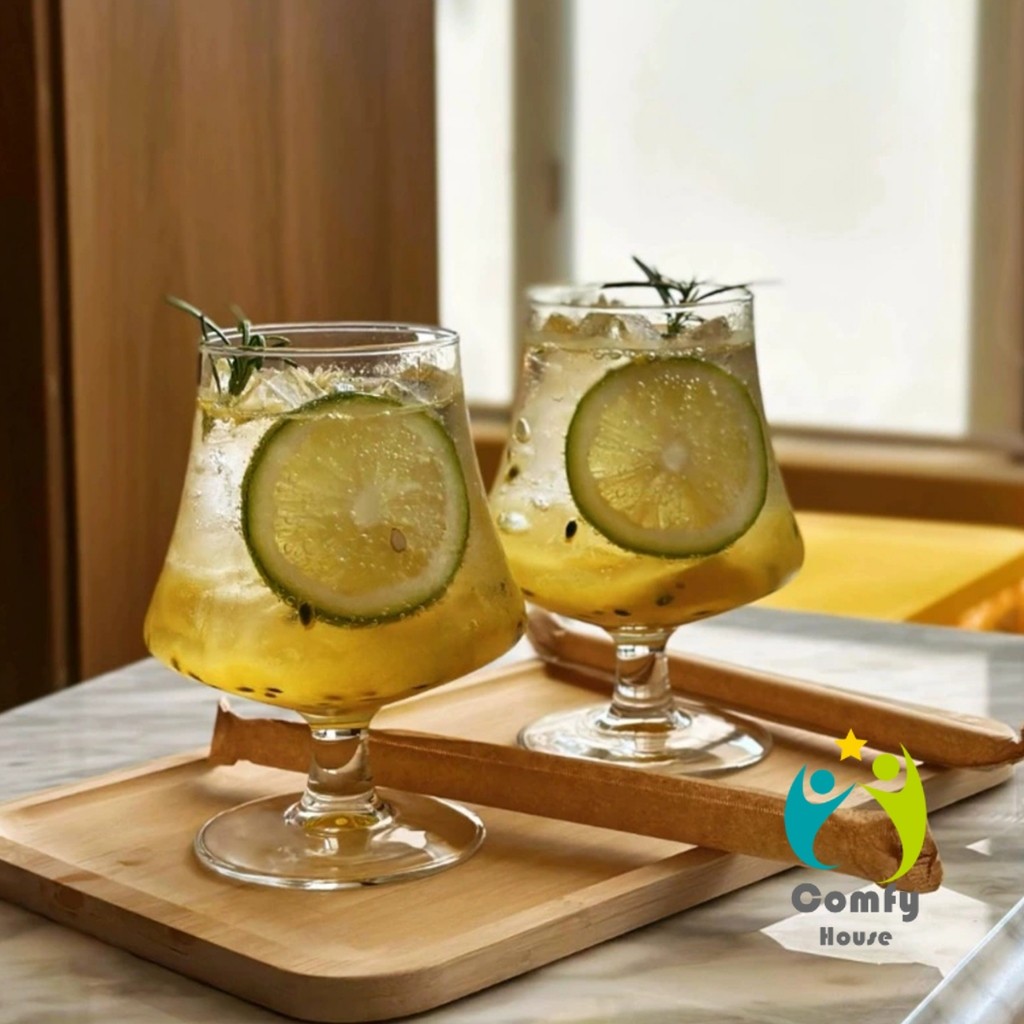 Comfy 1 ชิ้น แก้วแชมเปญสุดน่ารัก แก้วบรั่นดี้ก้านสั้น แก้วคาร์เฟ่มุ่งมิ้งน่ารัก ค็อกเทล/แก้วน้ำผลไม้ 450ml wine glass - รูปที่ 3