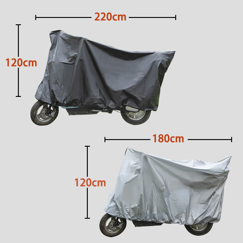 ผ้าคลุมมอเตอร์ไซค์ ขนาด 180*120cm/220*120cm ผ้าคลุมจักรยาน กันฝน กันแดด ปกป้องรถมอเตอร์ไซค์ขอ - รูปที่ 2