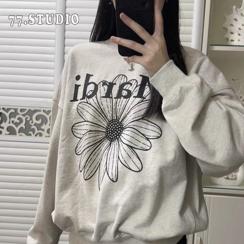 COD (กรุงเทพจัดส่งสินค้า)เสื้อ Mardi แขนยาวเสื้อสเวตเชิ้ตแขนยาวคอกลมพิมพ์ลายสำหรับผู้ชายและผู้หญิง ทรงหลวม สวมใส่สบาย ราคา ถูกที่สุด ดีลบีเคเค แกลเลอรีภาพที่ 4