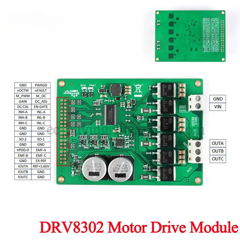 DRV8302 โมดูลไดรฟ์มอเตอร์กําลังสูง BLDC Brushless PMSM ไดรฟ์ ST FOC Vector Control เครื่องขยายเสียง 