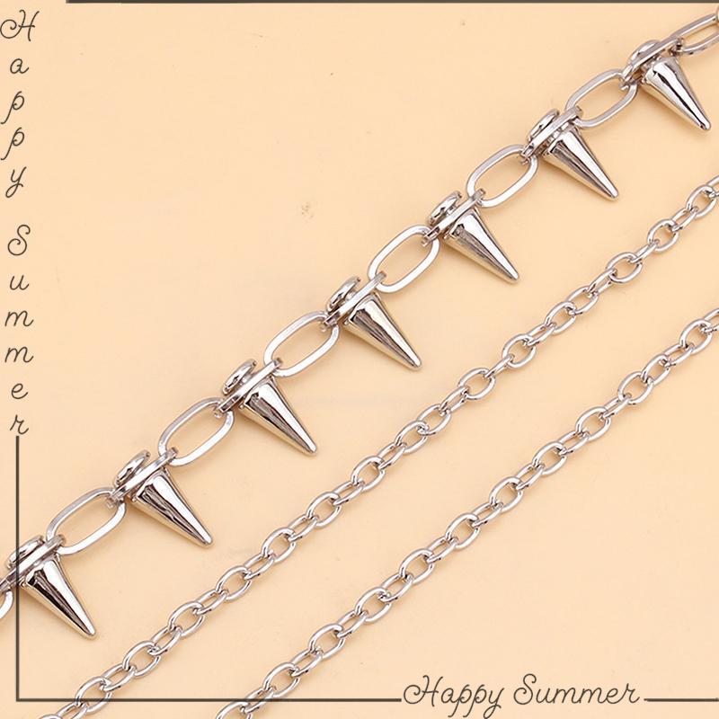 2H2Y สร้อยคอพังค์หัวเข็มขัดหมุดหลายชั้น, เข็มขัดแฟชั่นสำหรับผู้ชาย