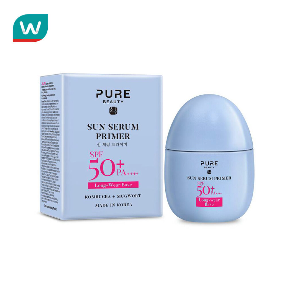 Pure Beauty เพียว บิวตี้ ซัน เซรั่ม ไพรเมอร์ เอสพีเอฟ50+ พีเอ++++ 40มล.