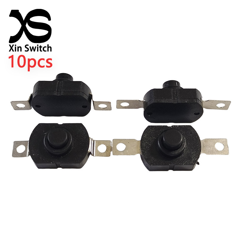 10PCS 1712KD Self Locking (Hold Type) ปุ่มสวิทช์ไฟ 17x12 มม.เท้าแบน/แพทช์ประเภท DC 30V 1A Strong Lig