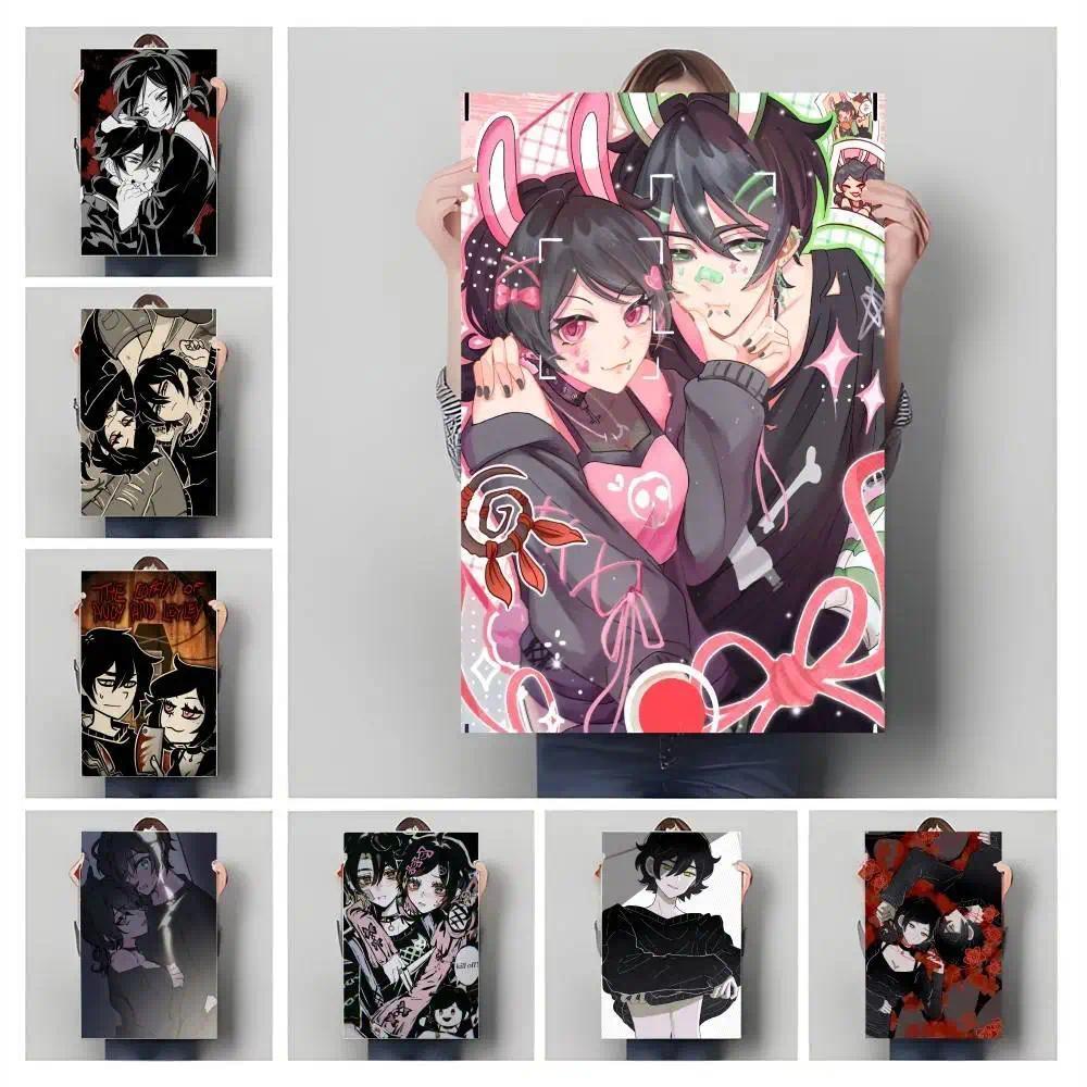 อะนิเมะ Coffin of Andy และ Leyley โปสเตอร์สําหรับห้องนั่งเล่นห้องนอนบาร์ห้องโถง Wall Art พิมพ์ตกแต่ง