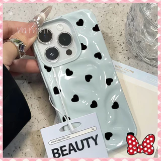 ความรัก จุดคลื่น เคสกรณีมือถือสำหรับไอโฟน17promax 16 15 13 ป้องกันการชนกัน For iPhone 15 14 12 16 Promax XS XR 7/8 Plus