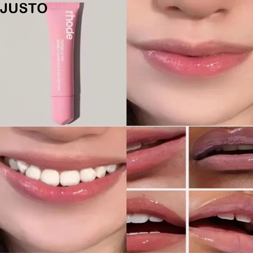 JUSTO Lip Gloss, ลิปสติกให้ความชุ่มชื้น, Liquid Rhode Shiny Lip Glaze