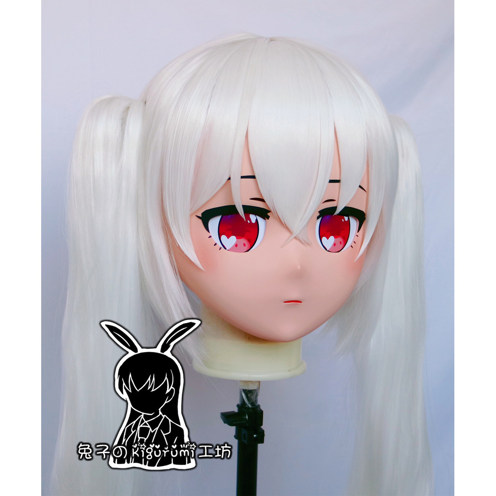 [กระต่าย] KIGURUMI Head Shell/KIGURUMI Mask โชว์สินค้าสําเร็จรูป, Raffia สําเร็จรูปแสดงผลิตภัณฑ์