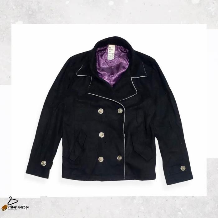 Harington Blazer Jacket Velvet Gakuran Sempian Design สีดําม่วง