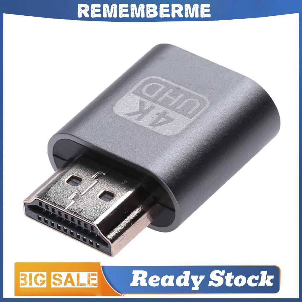 4K HDMI Virtual Display Adapter HDMI DDC EDID Dummy Plug Headless Ghost Emulator