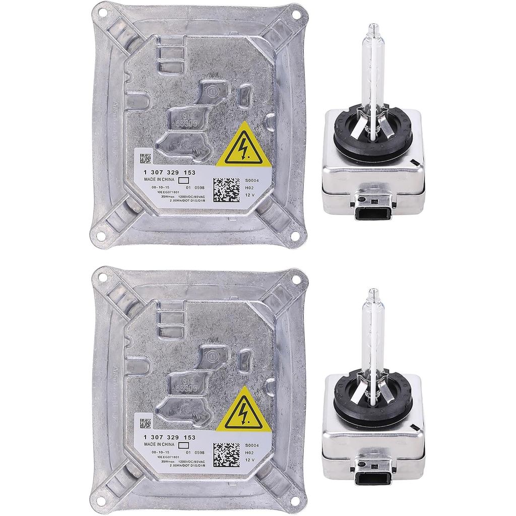2PCS Xenon HID ไฟหน้าบัลลาสต์ไฟหน้าโมดูลหน่วย D1S/D1R 35W หลอดไฟ, 25806714 1307329153 130732915301 1