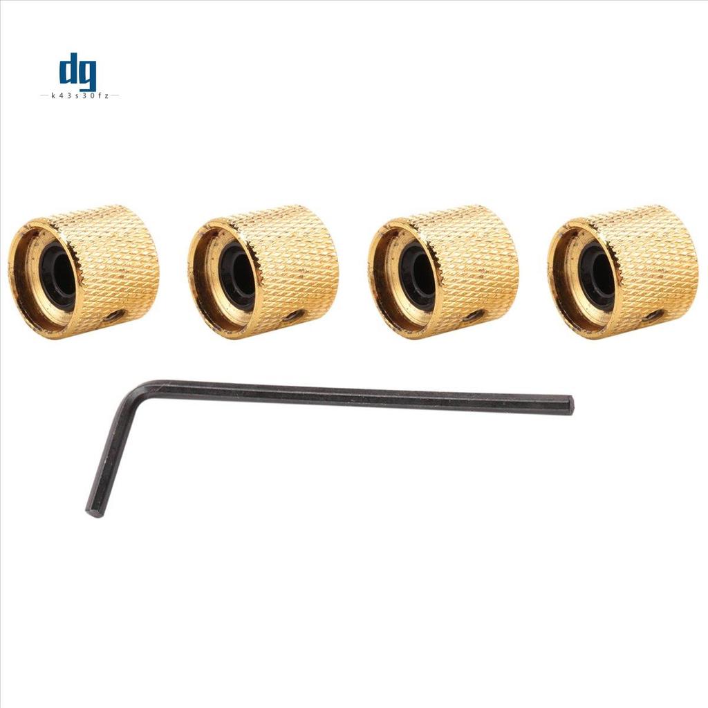 4 ชิ้นโลหะ Volume Tone Dome Tone กีตาร์ปุ่มควบคุมความเร็วพร้อมสกรูสําหรับกีตาร์ไฟฟ้าหรือ