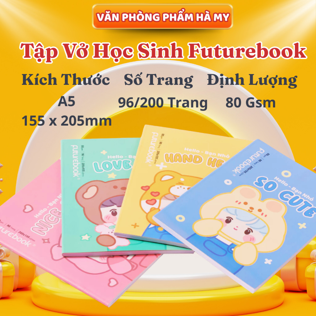 Futurebook DK-HS883 สมุดโน้ตนักเรียนสําหรับเด็ก 96 หน้า (80Gsm) โน้ตบุ๊ก 4 เซลล์