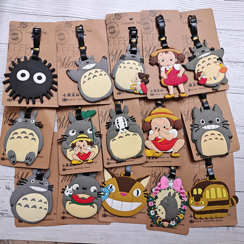 น่ารักการ์ตูนอะนิเมะเพื่อนบ้านของฉัน Totoro แท็กกระเป๋า Hayao Miyazaki Boarding Pass กระเป๋าระบุแท็กขนาดเล็กจี้