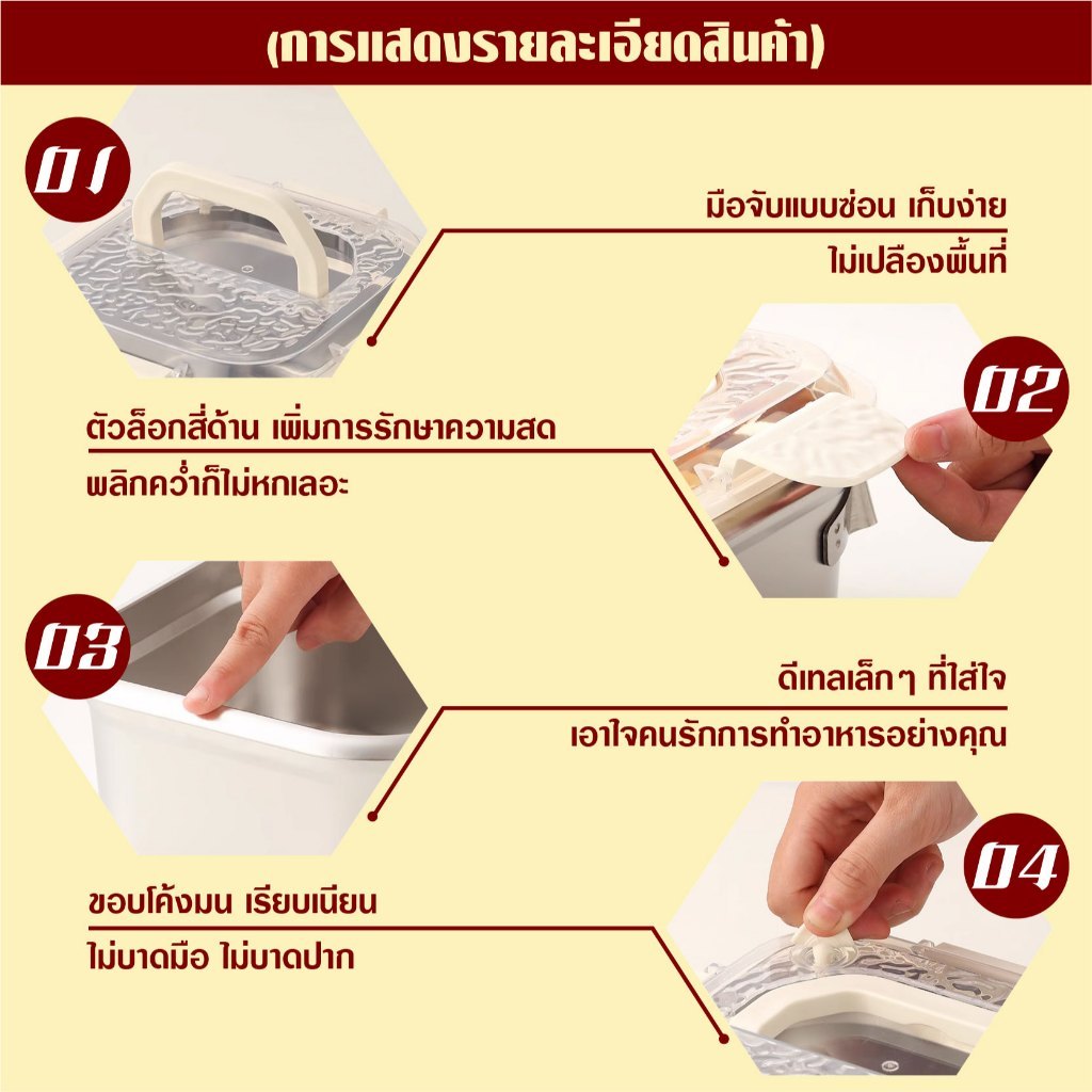 มัลติฟังก์ชั่น ที่ใส่เฟรนช์ฟรายส์,หม้อทอดแบบด้ามจับที่ถอดออกได้แบบไม่ติด,ฝาปิดโปร่งใสแบบพกพาสแตนเลสเก็บง่ายตะกร้าทอดบ้าน - รูปที่ 5