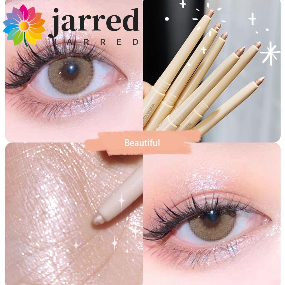 JARRED White Highlighter Pencil, Glitter Highlight Eye Shadow Pencil Glitter Solid Eyeliner Pen Shin
