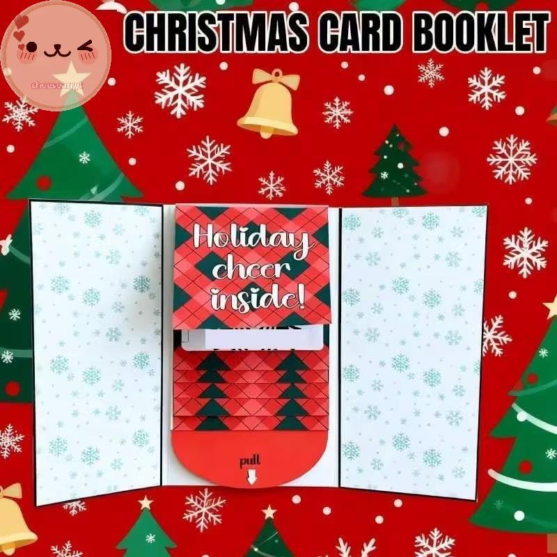 Chee Christmas Gift Card Holder Book Surprise Cards Elegant DIY Booklet สําหรับ Xmas Card, Cash, Tic