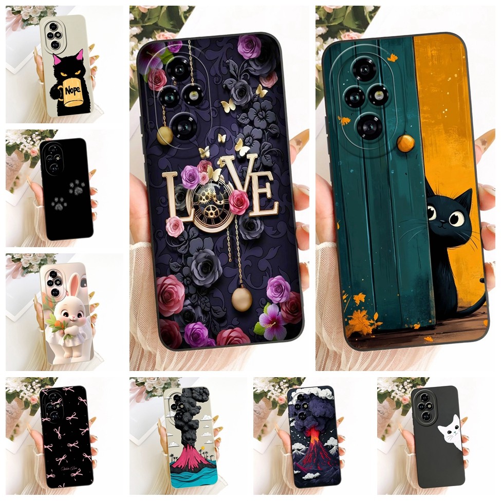 Cover Honor 200 ปลอกซิลิโคนแฟชั่นหรูหรา Cool Kawaii น่ารักทาสีเคสโทรศัพท์ ELI-AN00 ELI-NX9