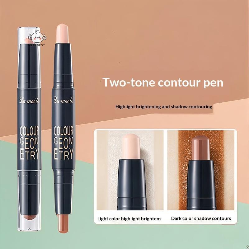Maybest 2in1 Double-ended คอนซีลเลอร์ Stick High Coverage กันน้ําสําหรับแต่งหน้าใบหน้าน้ําหนักเบายาว