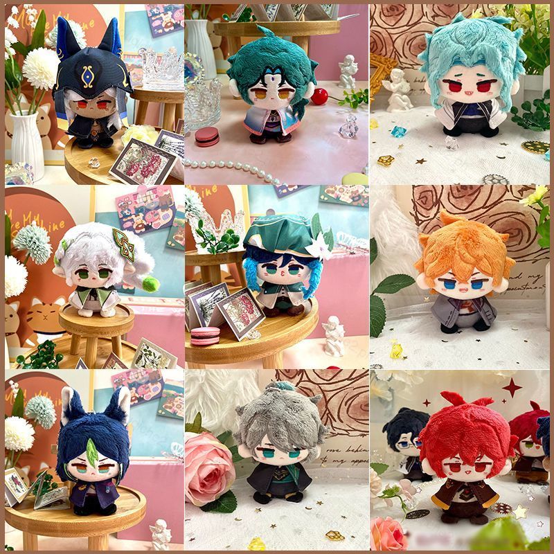 SY2 Genshin Impact การ์ตูนตุ๊กตาตุ๊กตาของขวัญสําหรับสาวจี้พวงกุญแจ II Dottore Tartaglia Nahida Alhai