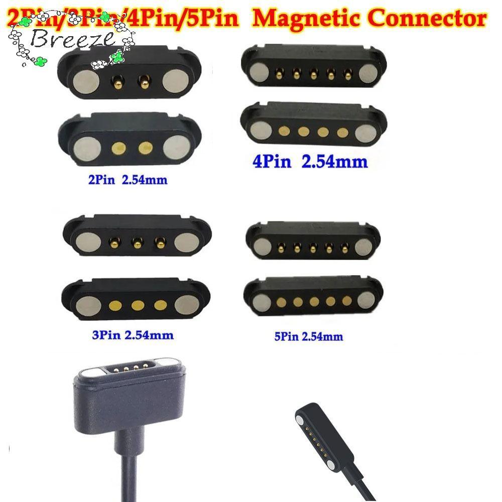 BREEZE Pogopin Magnetic Connector, High Current 2Pin 3Pin 4Pin 5Pin DC Magnetic Pogo Pin Connector, 