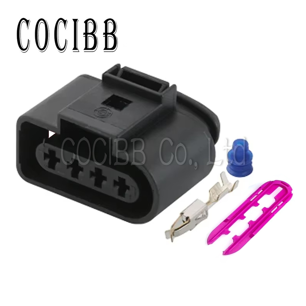 1 Set 4 Pin 3.5MM VW Skoda VAG Automotive Connector 4B0973724 Coil Extension Electrical Wire Plug 1J