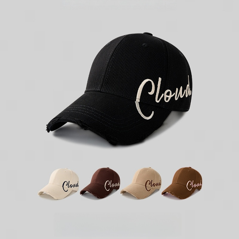 Halo studio พร้อมส่ง🔥หมวกเบสบอลปักตัวอักษรใหม่ หมวกปีกฉีกแบบลำลองและอเนกประสงค์