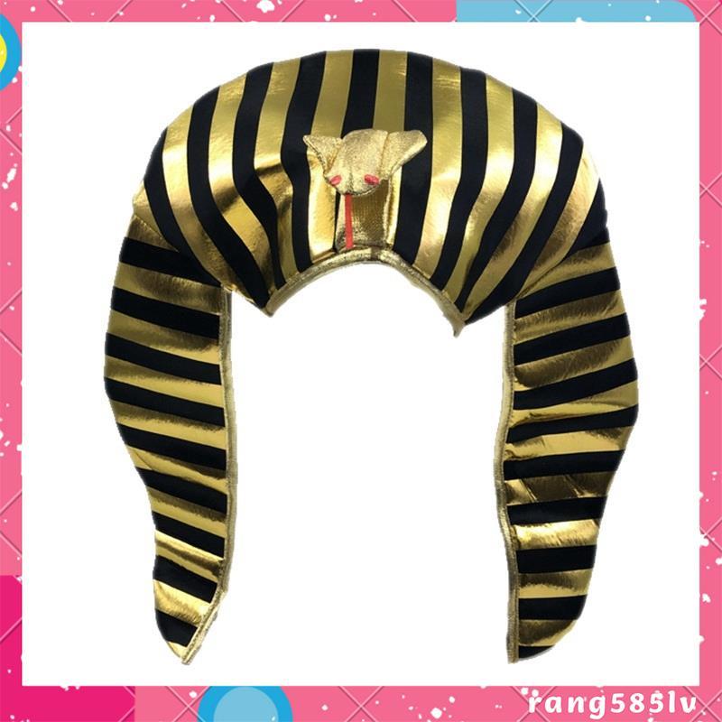 ชุดอียิปต์ฟาโรห์หมวกฟาโรห์ Headpiece Gold-Plated Cobra สําหรับฮาโลวีนแต่งตัว Themed Party Supplies r
