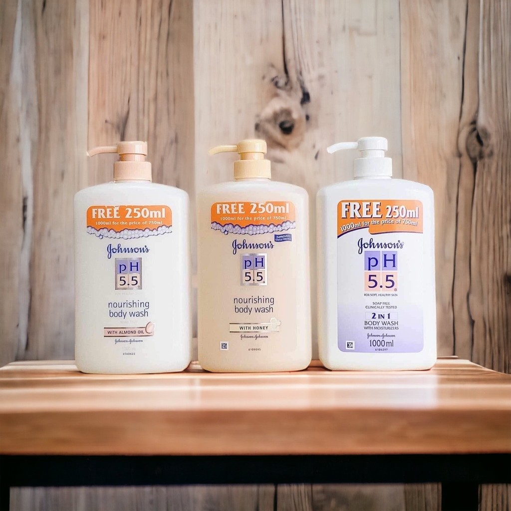 ครีมอาบน้ำ จอห์นสัน พีเอช 5.5 นูริชชิ่ง บอดี้ วอช 1000 มล. เลือกสูตร - รูปที่ 2