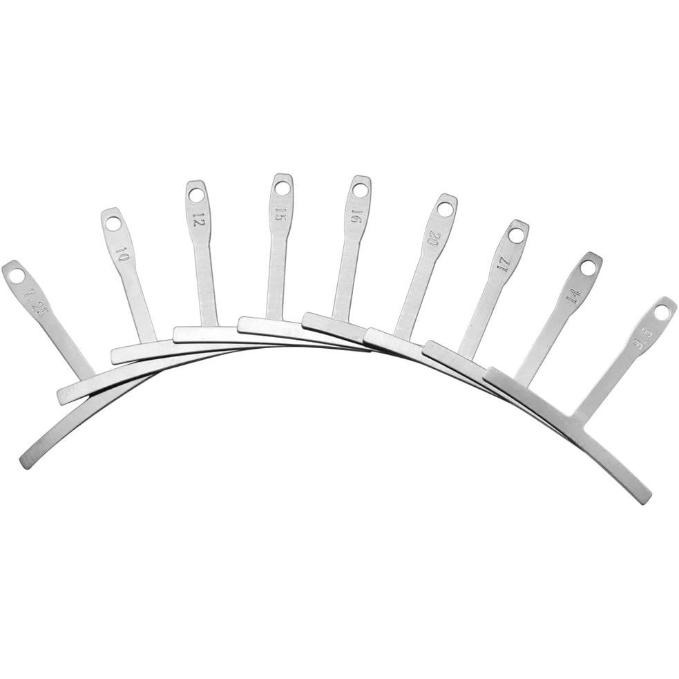 Dreamtop 9 ชิ้นกีตาร์ Radius Gauge ภายใต้ string Radius Gauge String Gauges Luthier เครื่องมือสําหรั