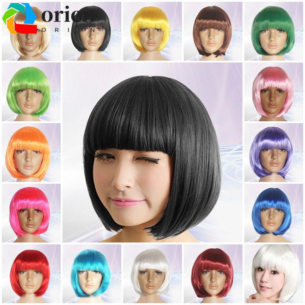 ORIEN Wig ผมสั้นสไตล์ตรงสำหรับงานปาร์ตี้