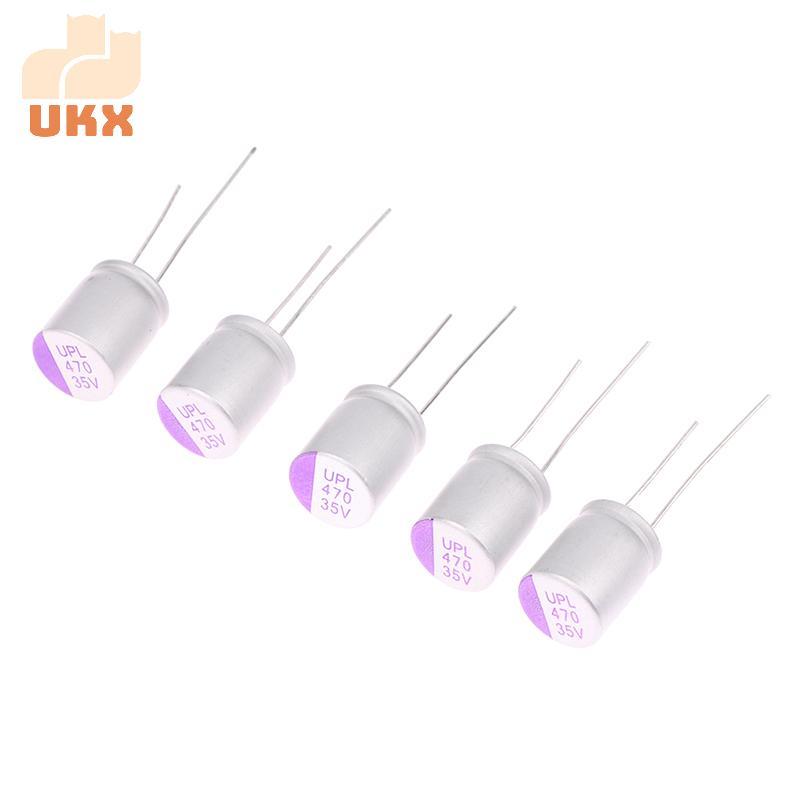 UKX 5 PCS Solid Capacitor UNICON UPL 35V 470UF Capacitor สําหรับ FPV อะไหล่ 35V470UF UPL VN
