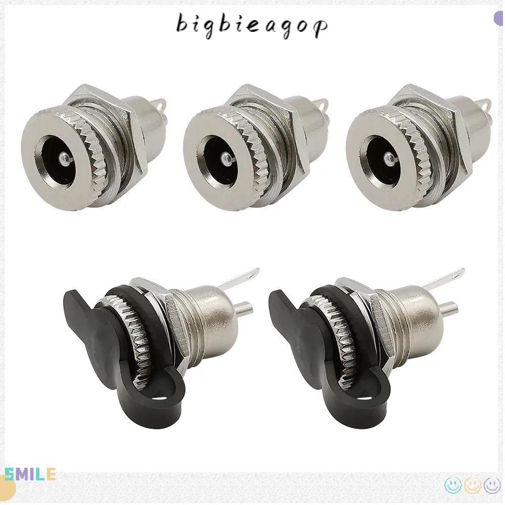 BIGBIEGOP DC Jack Adapter, โลหะคุณภาพสูง DC Power หญิงซ็อกเก็ตแจ็ค, DC Power Jack Socket 5.5 x 2.1 ม