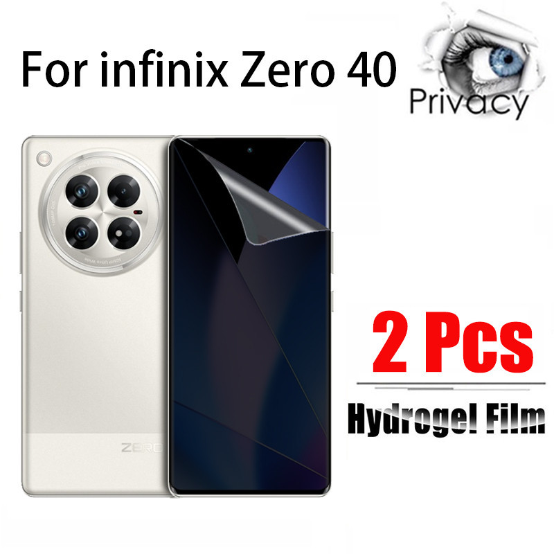 2 ชิ้น infinix Zero 40 Soft Anti-spy Privacy Hydrogel ป้องกันหน้าจอสําหรับ infinix Note 40 50S Hot 5