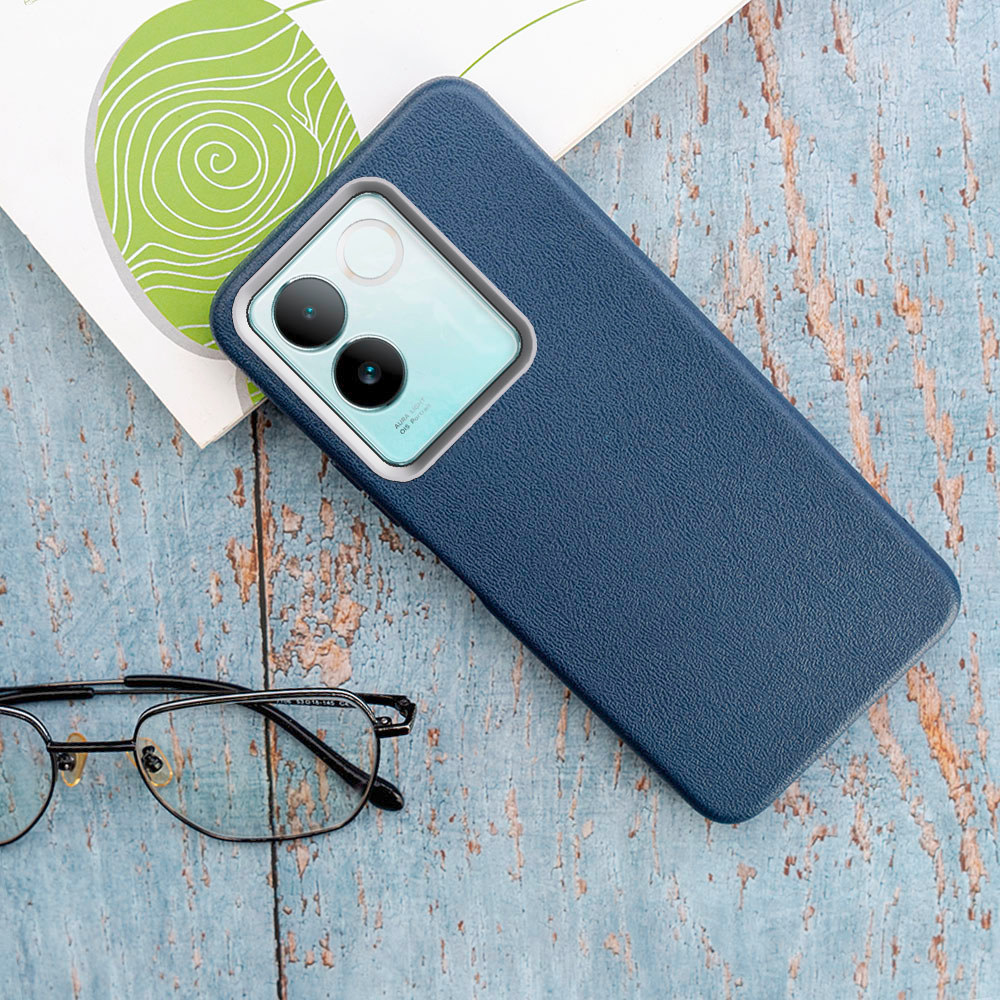 พรีเมี่ยมหนัง Faux สําหรับ Vivo S17E iQOO Z7 Pro T2 Pro 5G V2285A ยาง TPU ผิวที่เป็นมิตรสัมผัสกล้องค