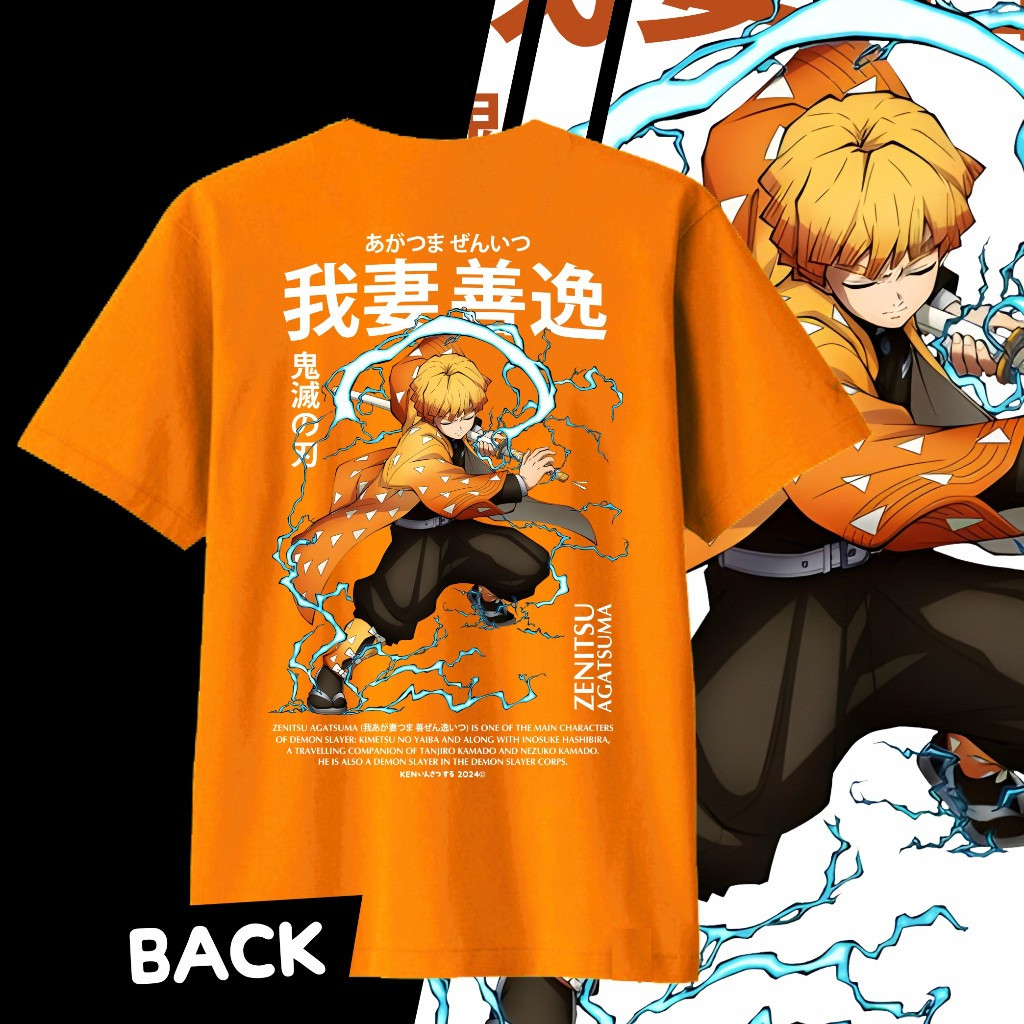 เสื้อยืด Demon SLAYER ANIME | เซนอิทสึมะ Cotton100%เสื้อยืดอะนิเมะ เสื้อยืดพิมพ์ลาย S-5XL ราคา ถูกที่สุด ดีลบีเคเค แกลเลอรีภาพที่ 7