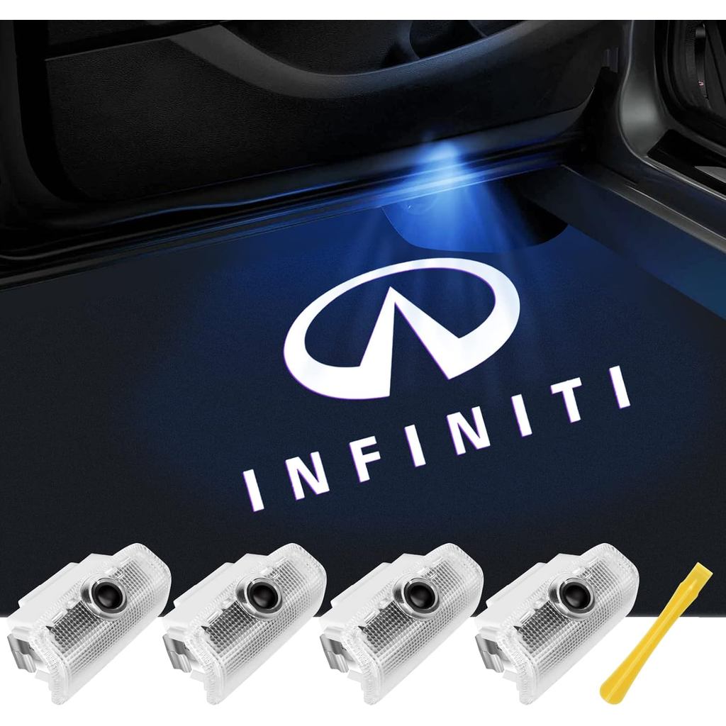 No Fade Car Door Lights Logo Compatible with Infiniti, LED Welcome Lights Accessories for Q50 Q60 Q7
