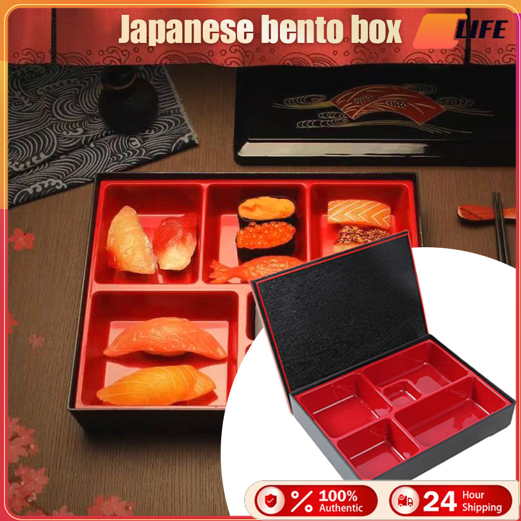 เก็บปลายทาง！กล่องข้าวเบนโตะญี่ปุ่น 5ช่อง ตลับข้าวBento พร้อมฝา แบบABS ใส่อาหารกลางวัน
